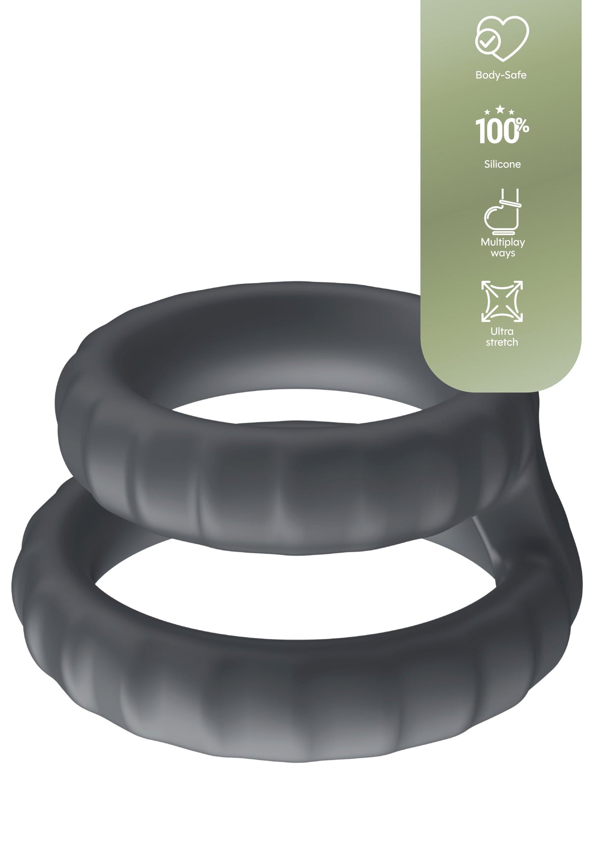 Bold Double Cock Cage GREY - 3