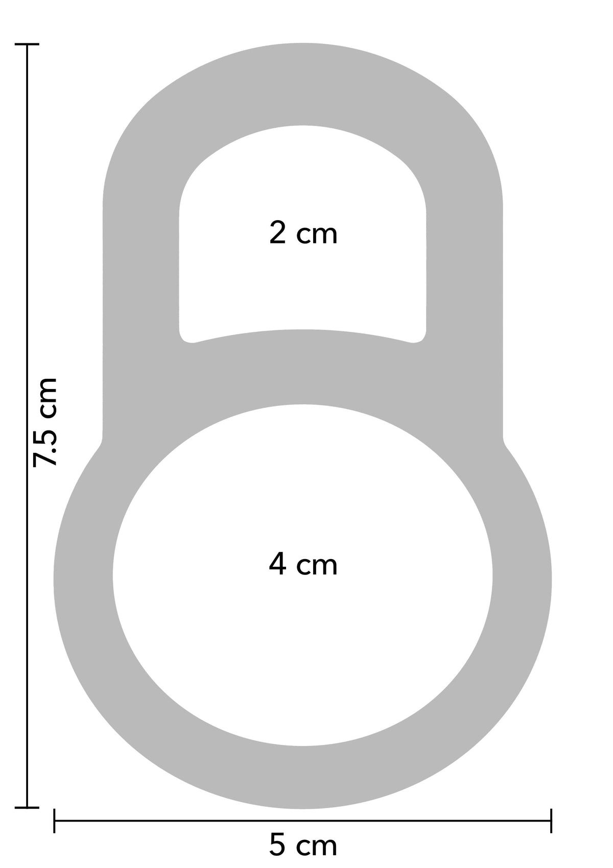 Stack Cock & Ball Ring GREY - 4
