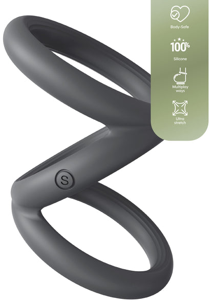Triple Cock & Ball Sling Small GREY - 4