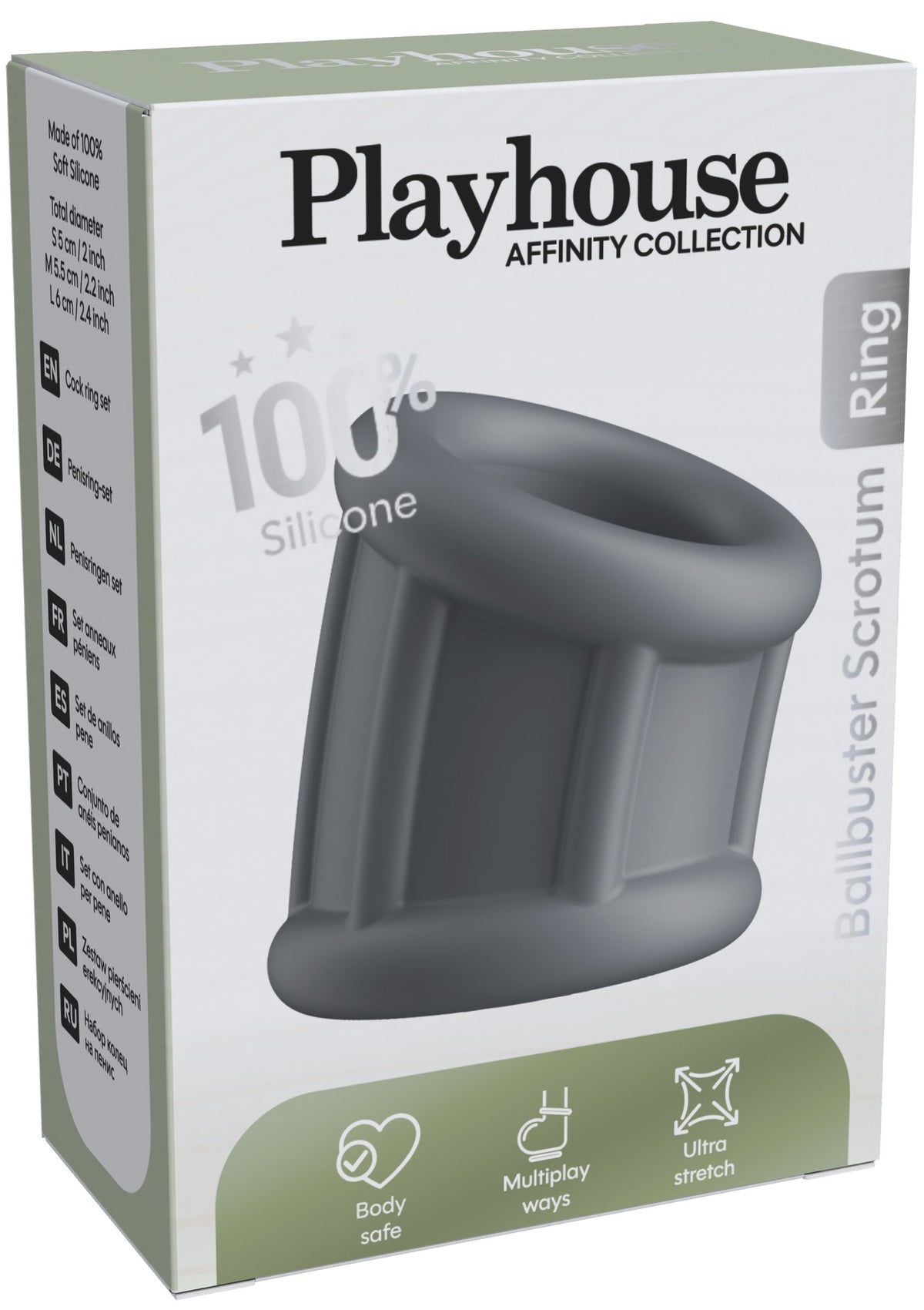 Ballbuster Scrotum Ring GREY - 2