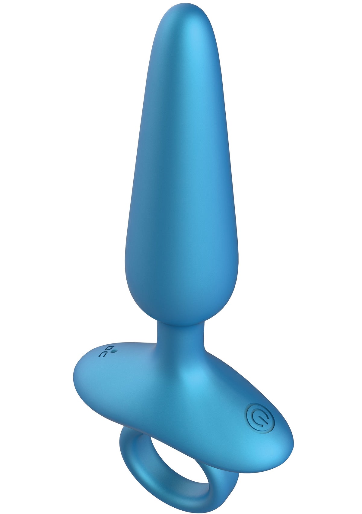 Slim Anal Plug Vibrating + Remote BLUE - 0
