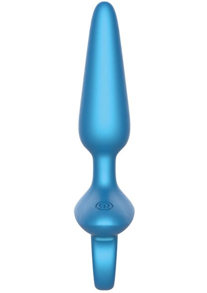 Slim Anal Plug Vibrating + Remote BLUE - 3