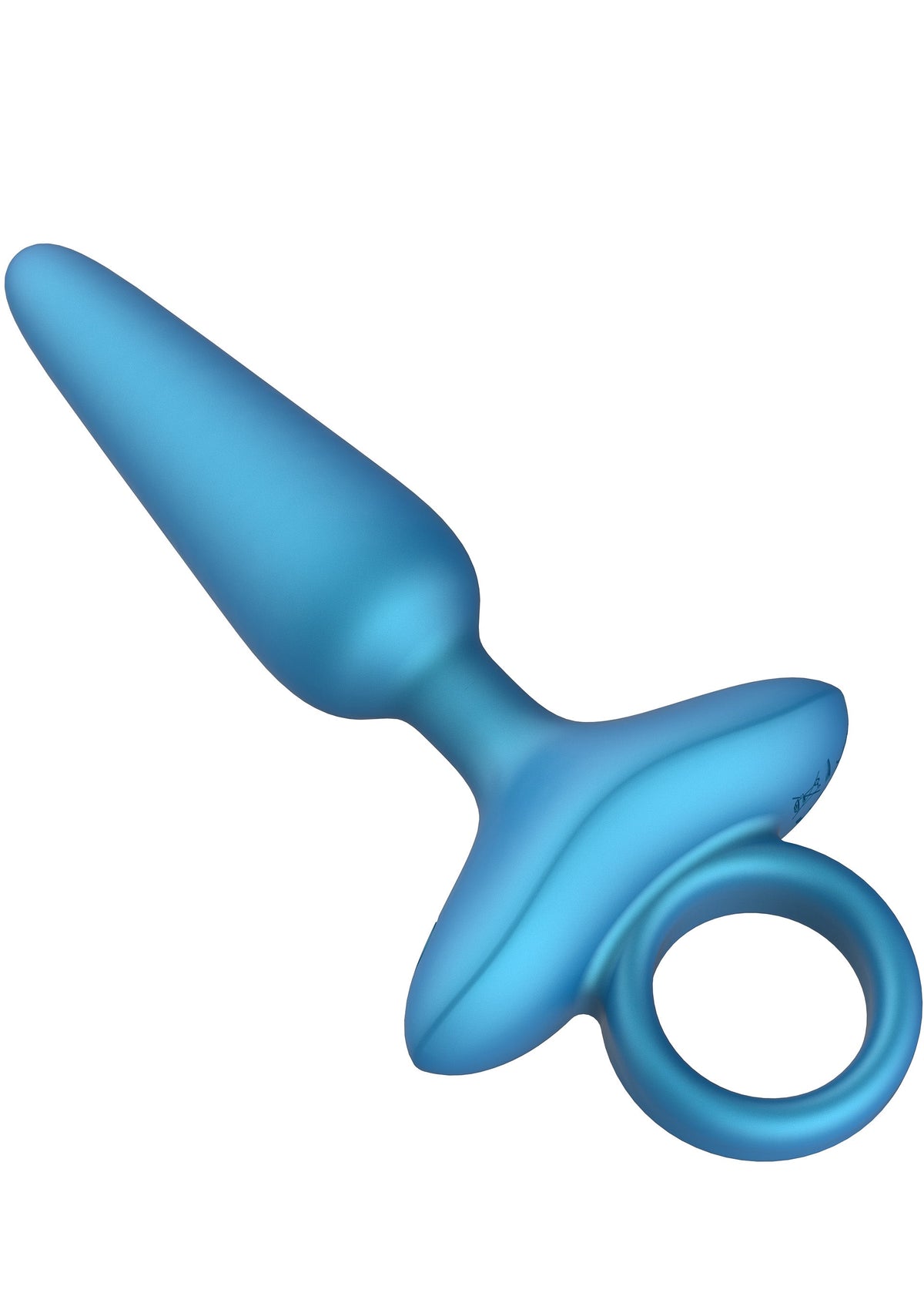Slim Anal Plug Vibrating + Remote BLUE - 4