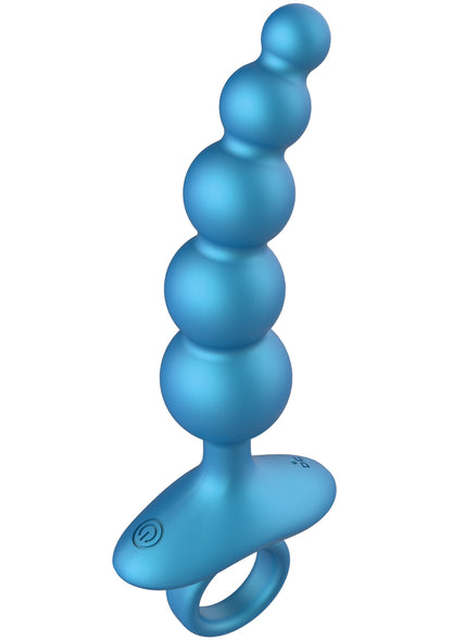 5 Balls Anal Plug Vibrating + Remote BLUE - 0