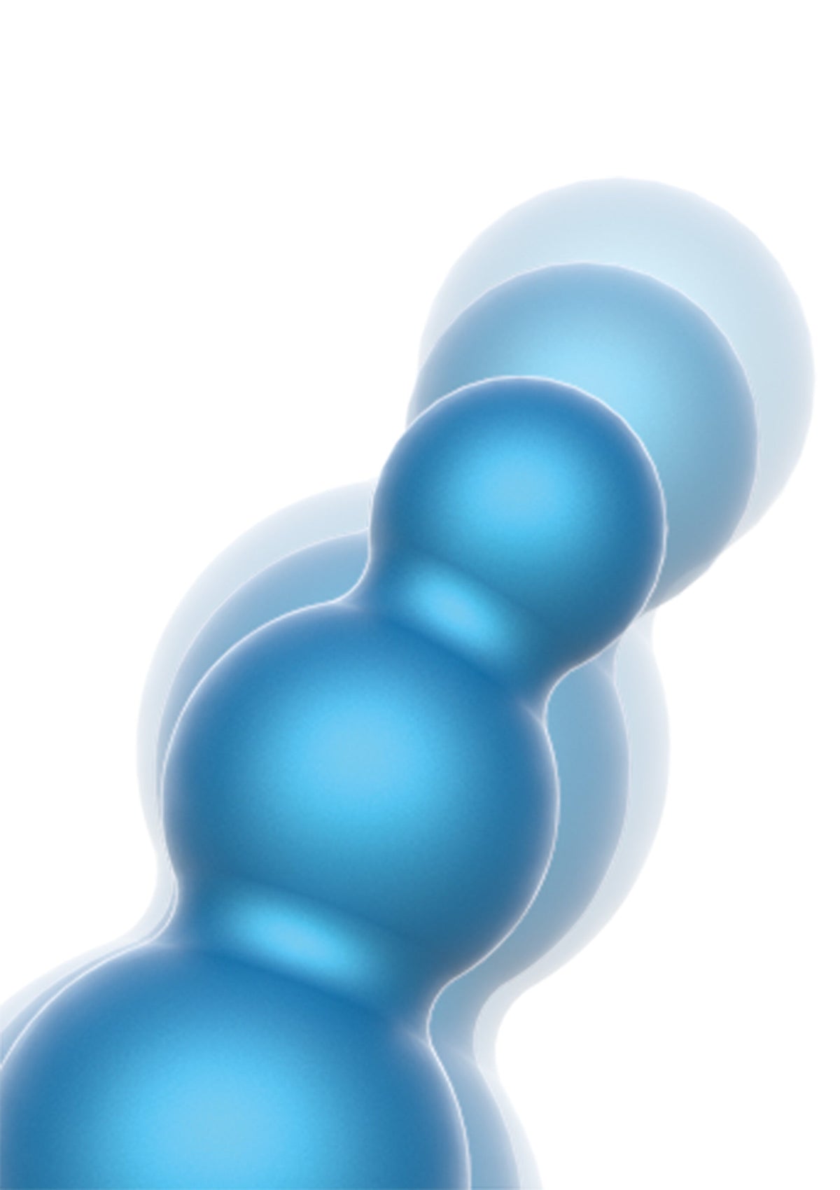 5 Balls Anal Plug Vibrating + Remote BLUE - 6