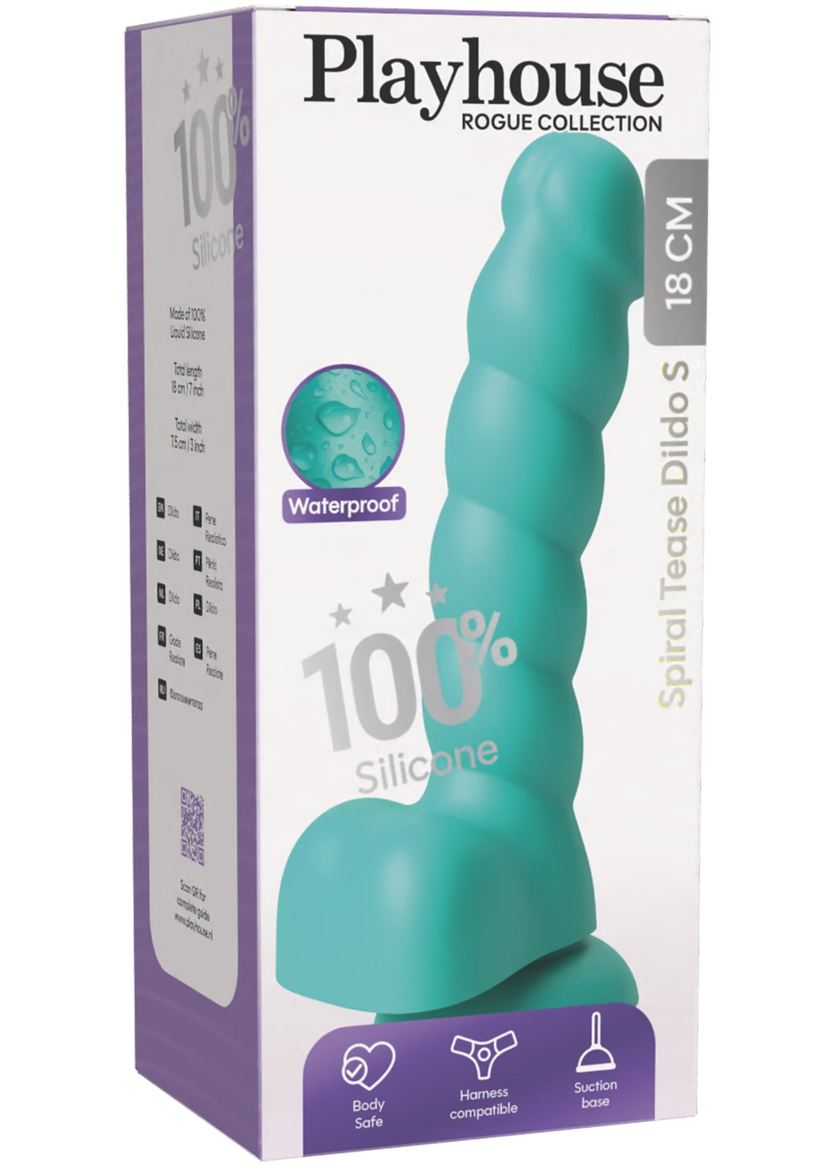 Spiral Tease Dildo Silicone S GREEN - 1