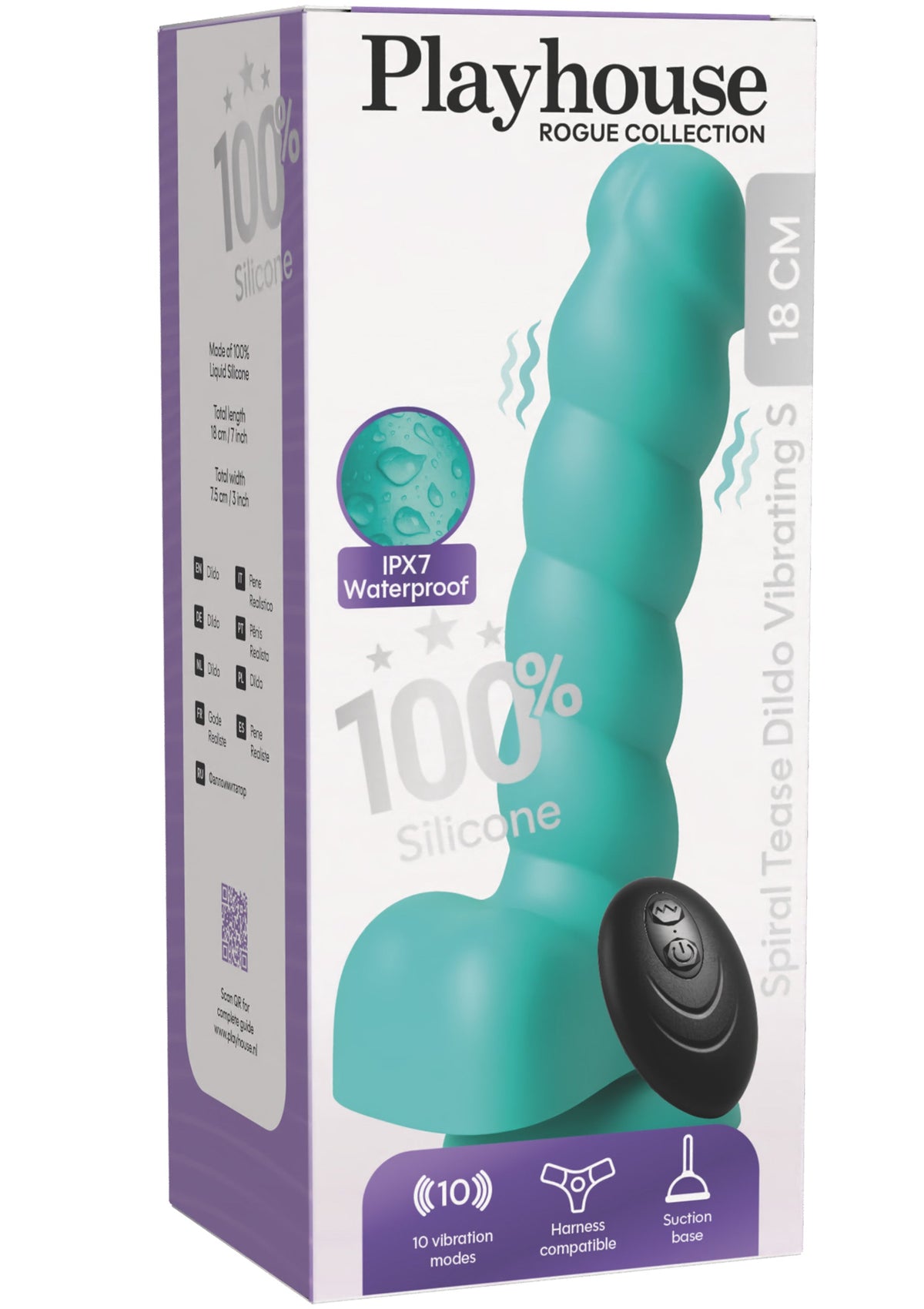 Spiral Tease Vibrating Dildo Silicone S GREEN - 1