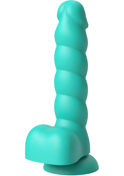 Spiral Tease Vibrating Dildo Silicone S GREEN - 4