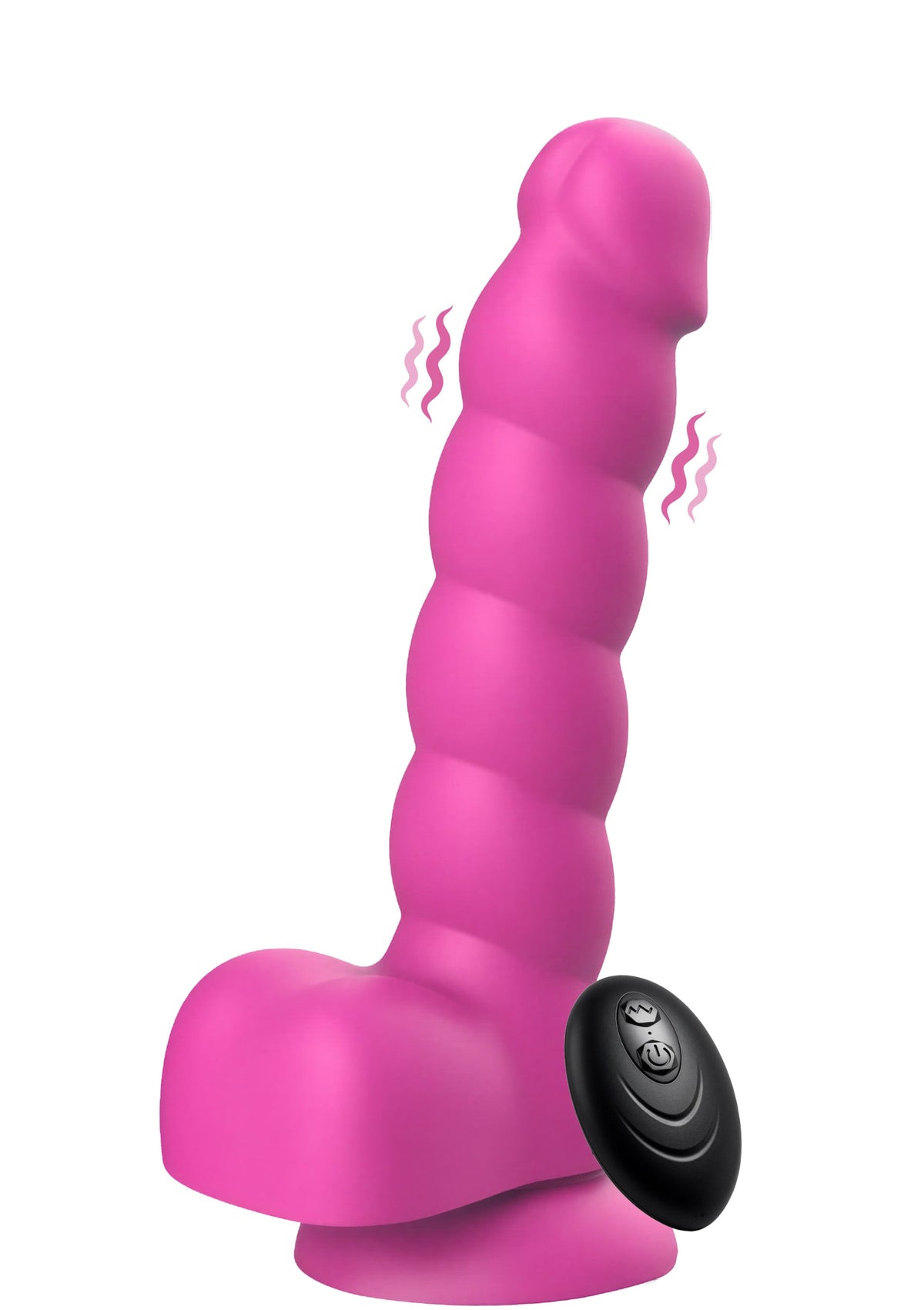 Spiral Tease Vibrating Dildo Silicone M PINK - 0