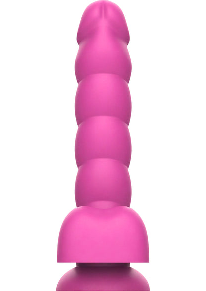 Spiral Tease Vibrating Dildo Silicone M PINK - 3