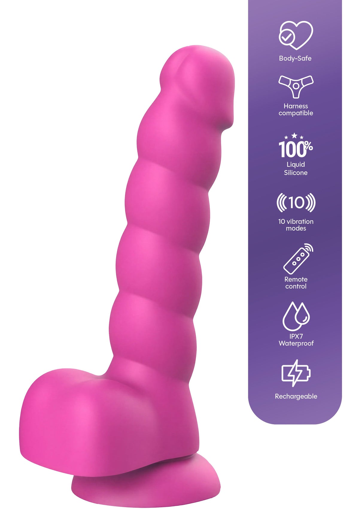 Spiral Tease Vibrating Dildo Silicone M PINK - 7