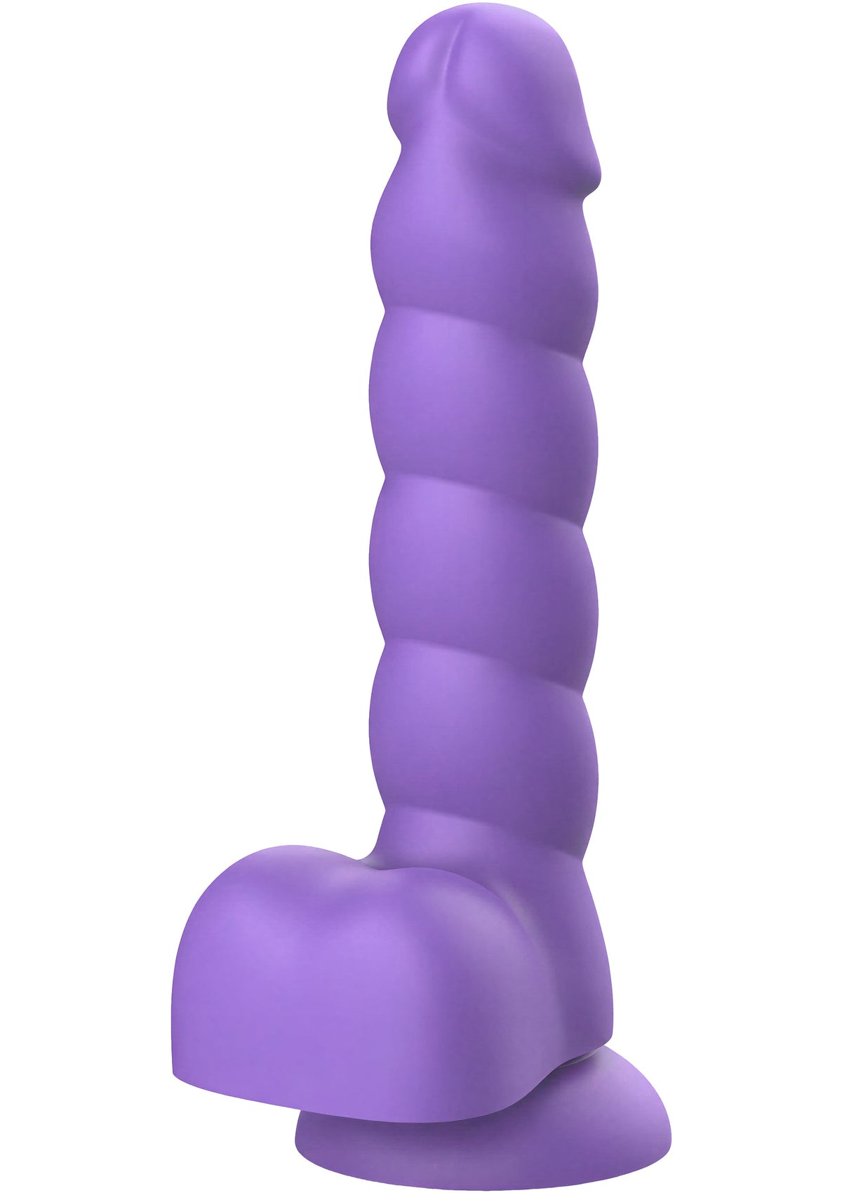 Spiral Tease Vibrating Dildo Silicone L PURPLE - 4
