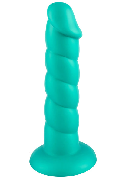 Spiral Tease Vibrating Dong Silicone S GREEN - 2