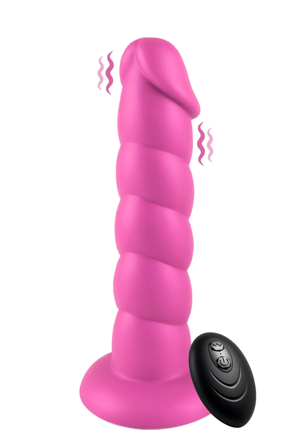 Spiral Tease Vibrating Dong Silicone M PINK - 0