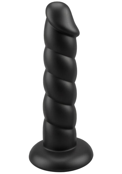Spiral Tease Vibrating Dong Silicone XL BLACK - 2