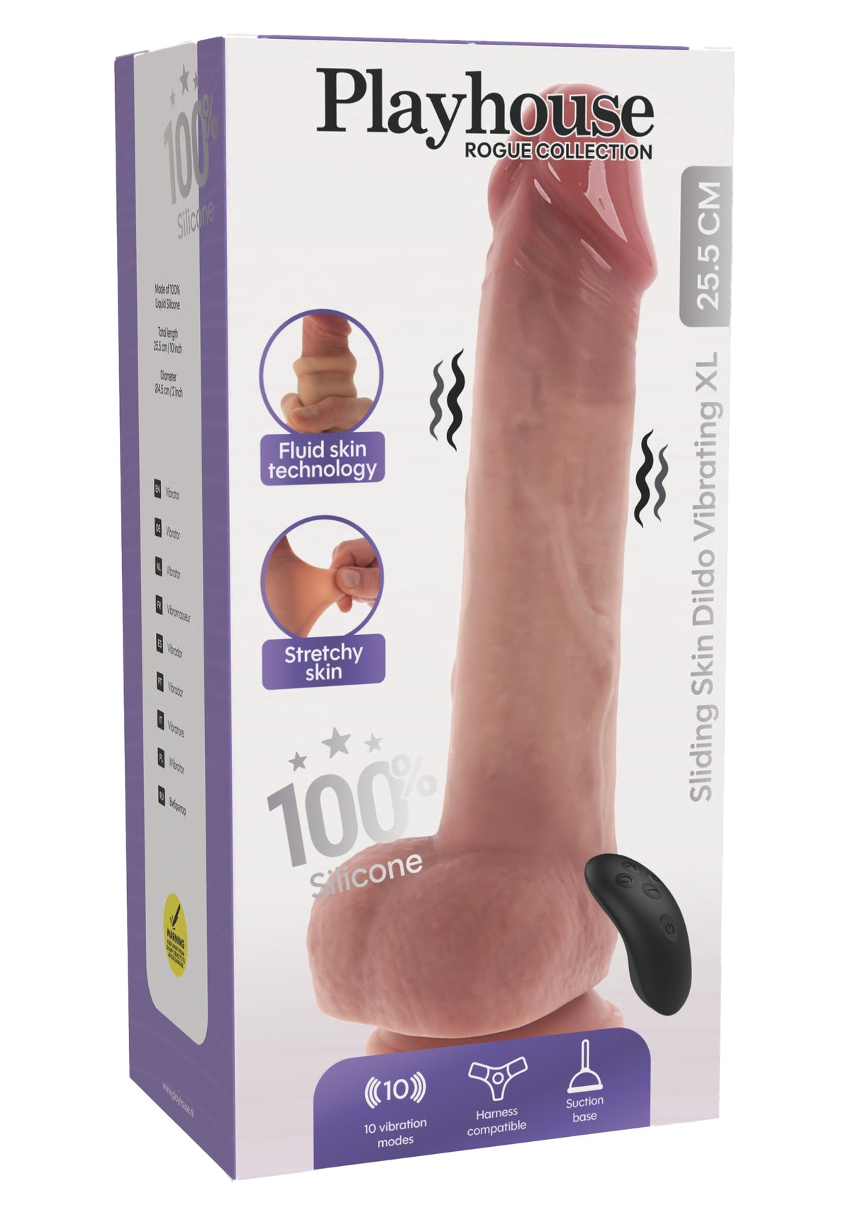 Sliding Skin Vibrating Dildo Silicone XL SKIN - 1