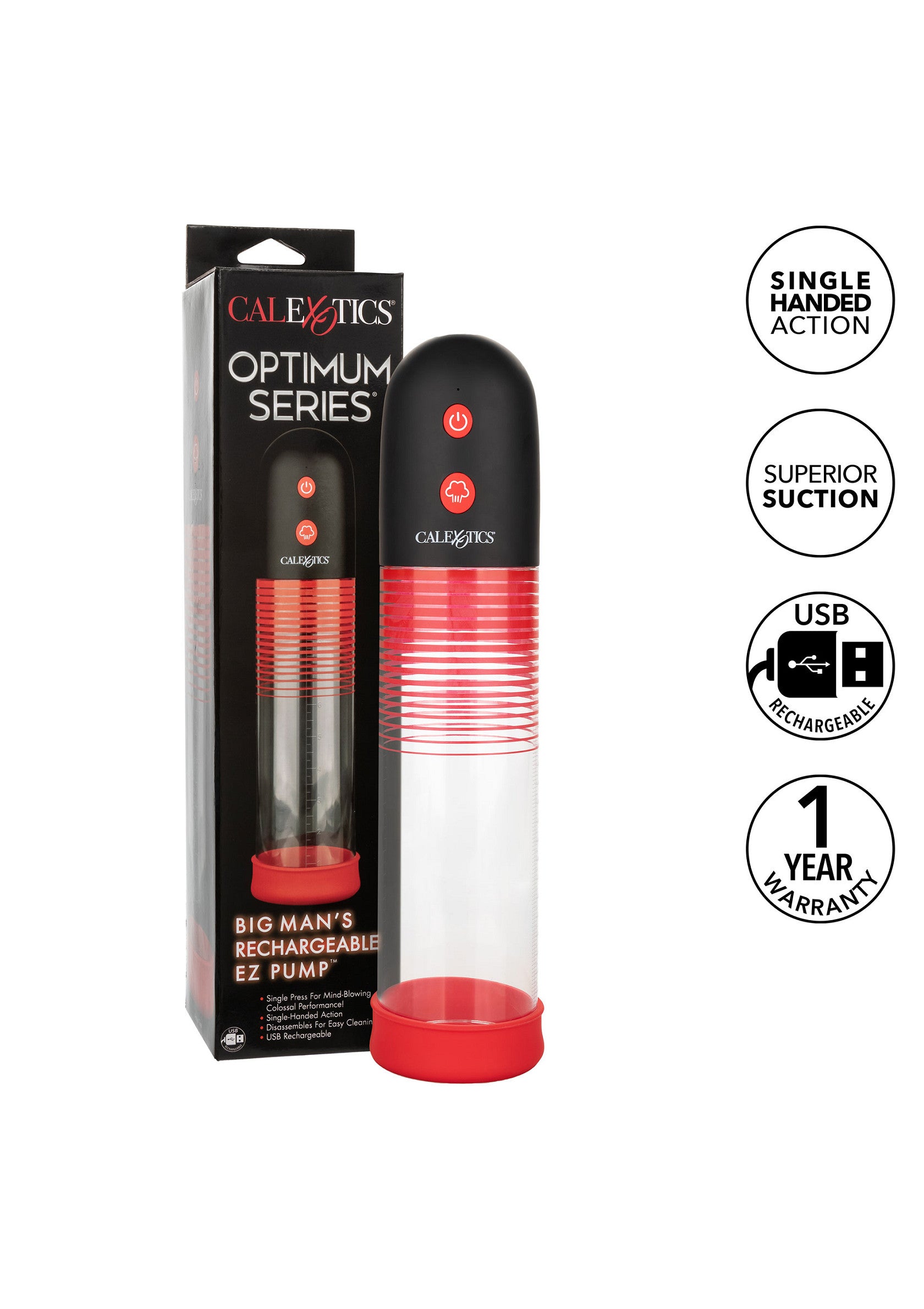 CalExotics Optimum Series Big Man’s EZ Pump RED - 6