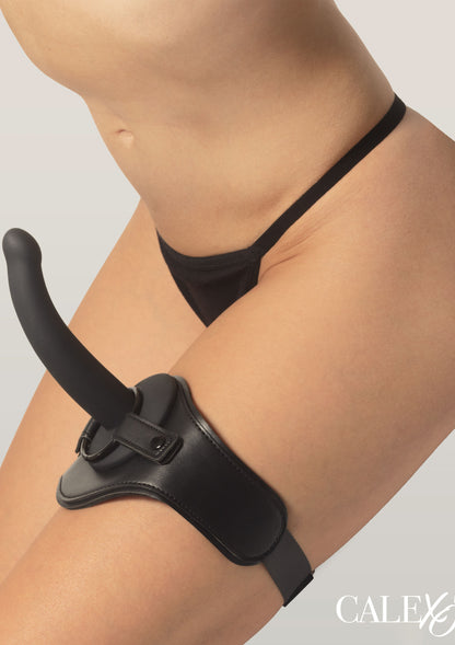 CalExotics Onyxxx Thigh Strap with Silicone Probe BLACK - 9