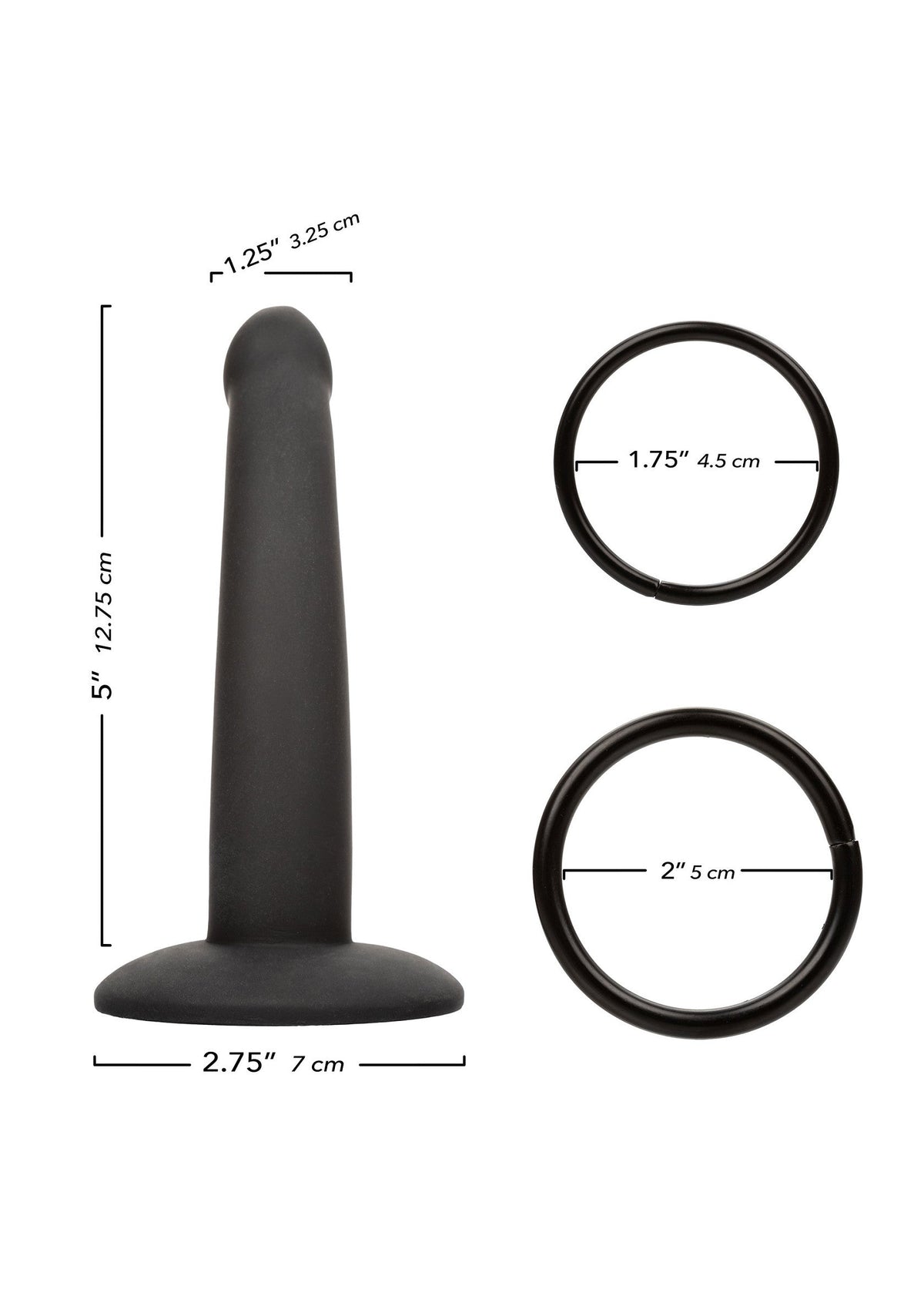 Thigh Strap Silicone Probe BLACK - 4