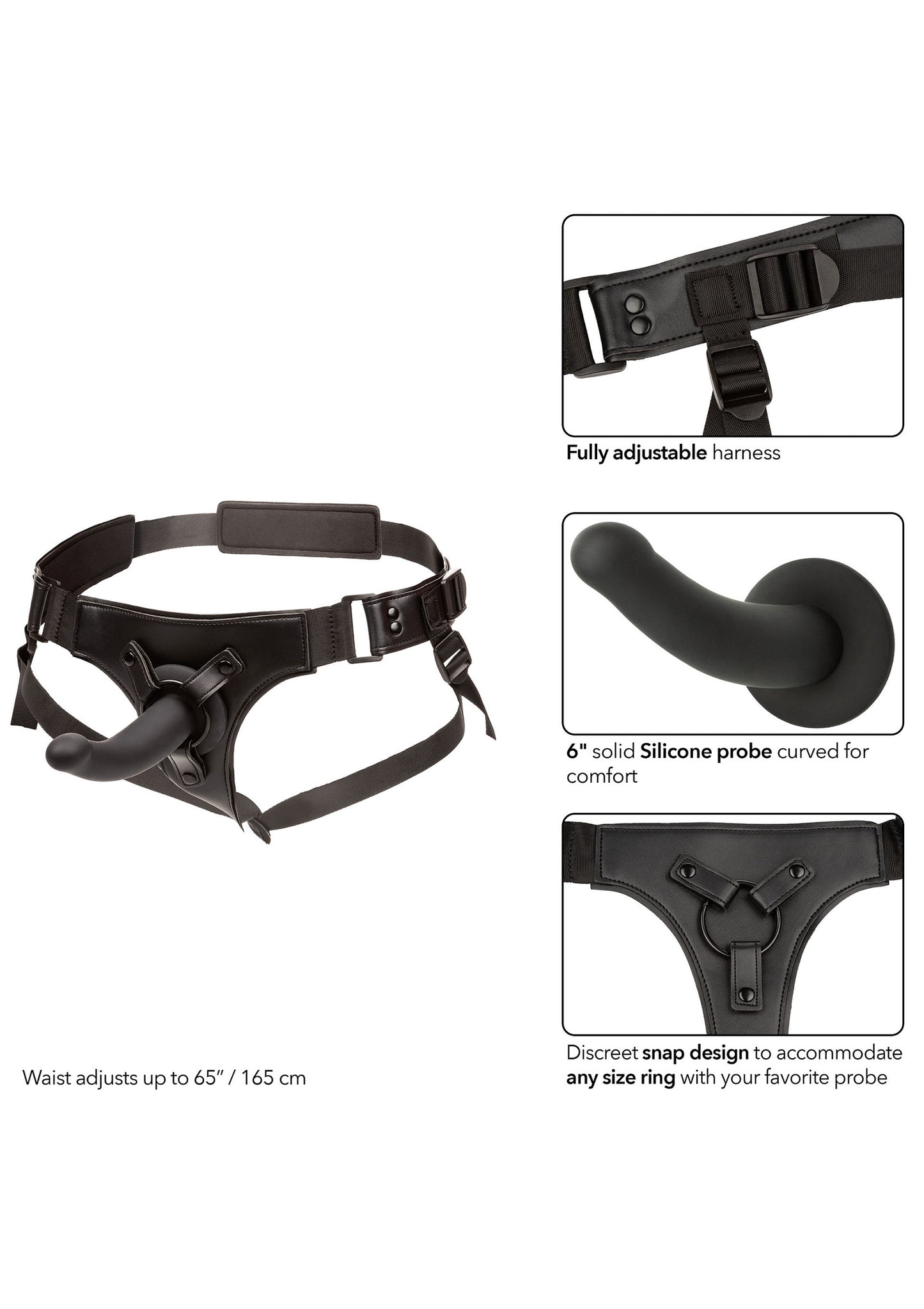 CalExotics Onyxxx Jock Strap with Silicone Probe BLACK - 9