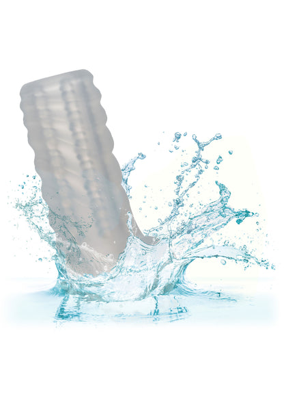 CalExotics Performance Maxx Liquid Silicone Reversible Sleeve TRANSPA - 7