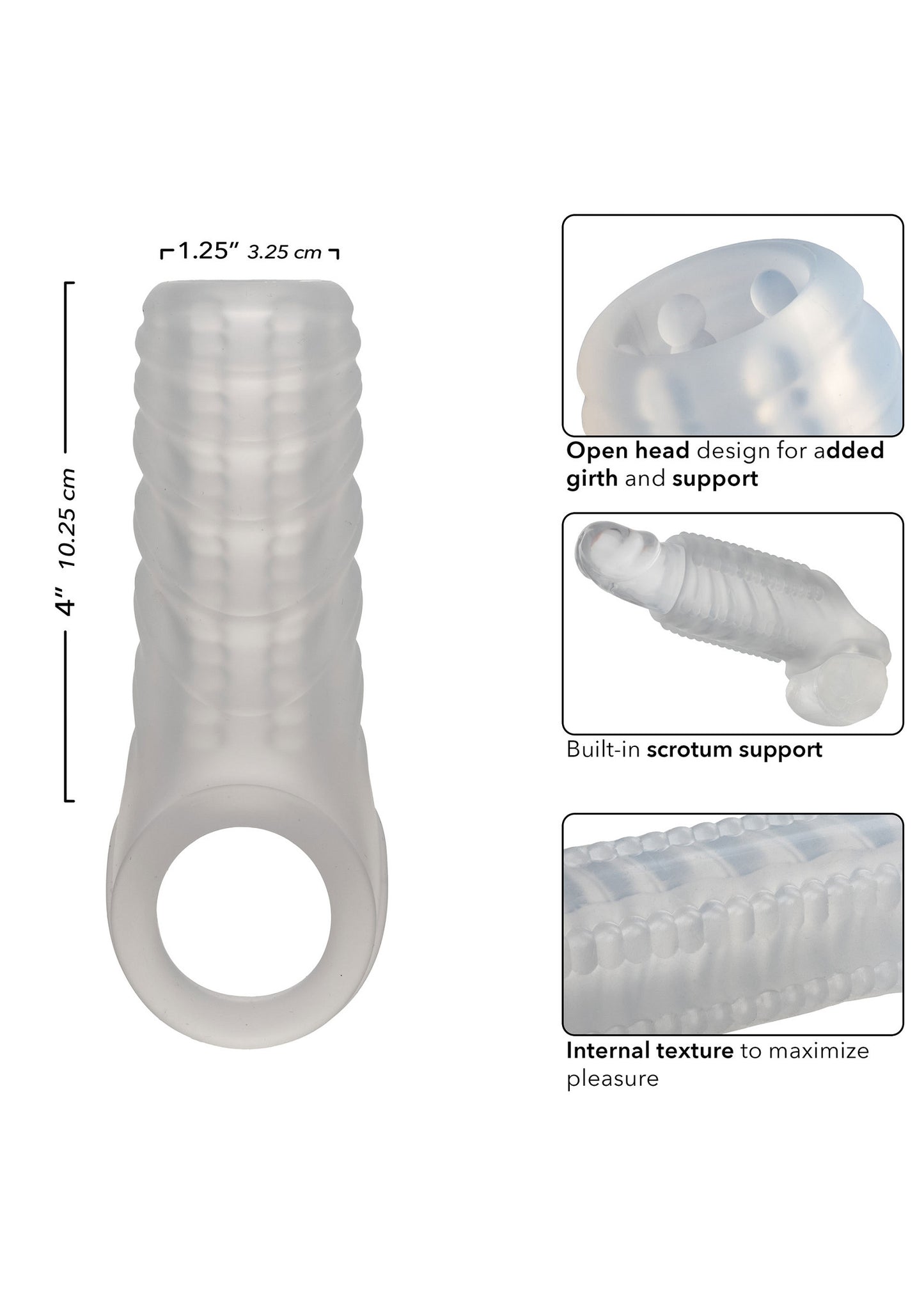 CalExotics Performance Maxx Liquid Silicone Reversible Sleeve TRANSPA - 5
