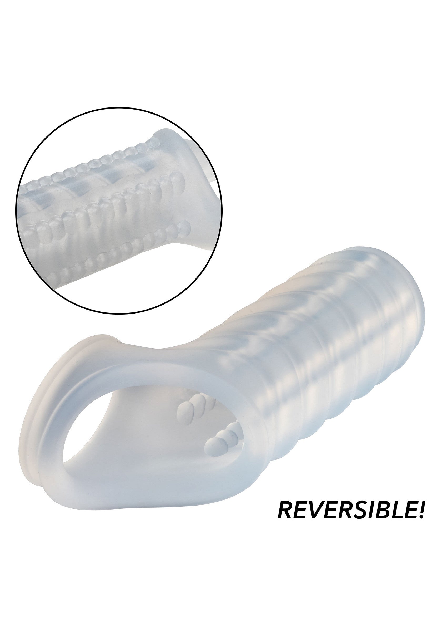 CalExotics Performance Maxx Liquid Silicone Reversible Sleeve TRANSPA - 10