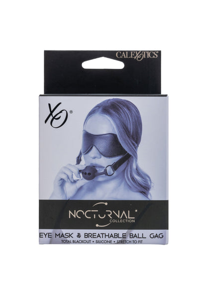 Eye Mask & Breathable Ball Gag BLACK - 1