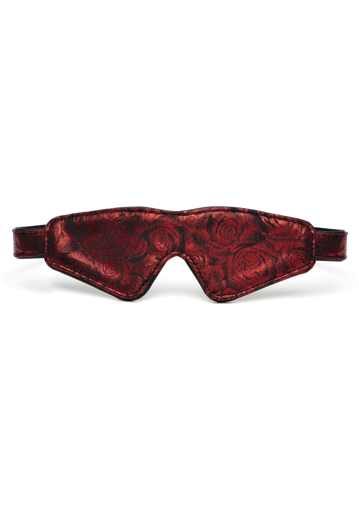 Reverse PU Leather Blindfold RED - 0