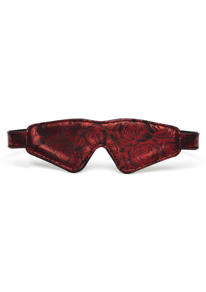 Reverse PU Leather Blindfold RED - 0