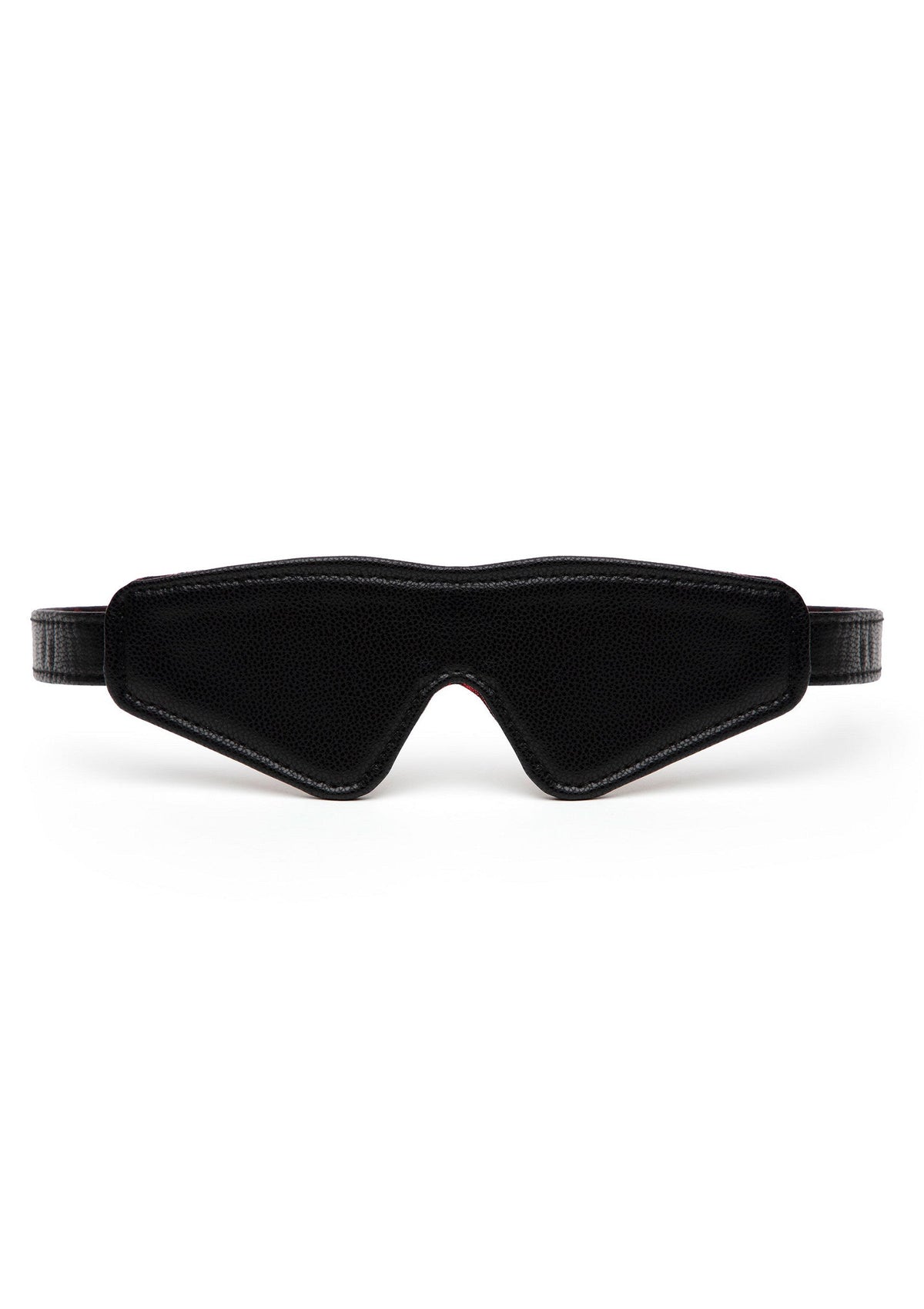 Reverse PU Leather Blindfold RED - 3