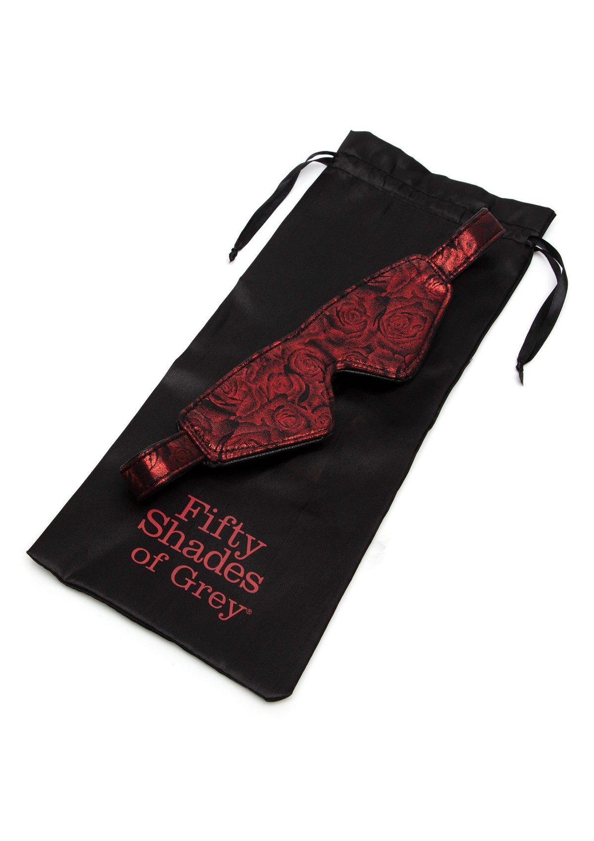 Reverse PU Leather Blindfold RED - 4