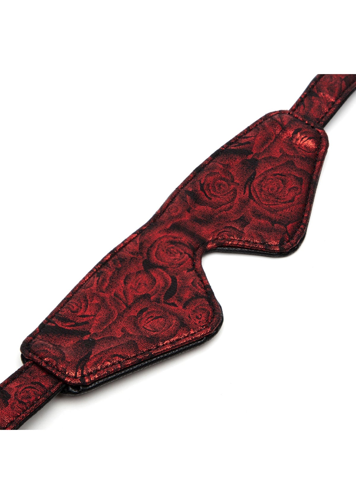Reverse PU Leather Blindfold RED - 1