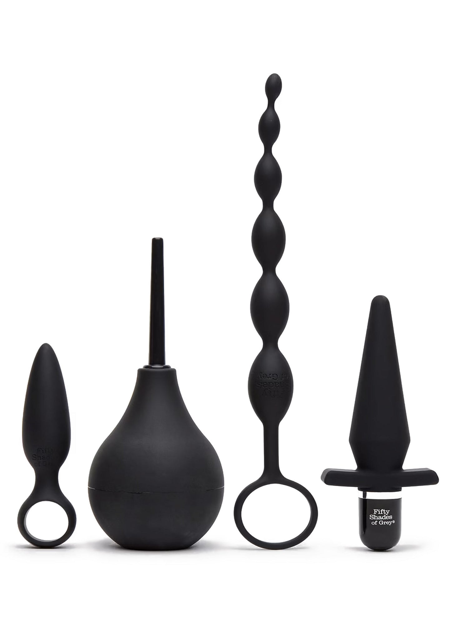 Fifty Shades of Grey Pleasure Overload Starter Anal Kit (4 piece kit) BLACK - 5