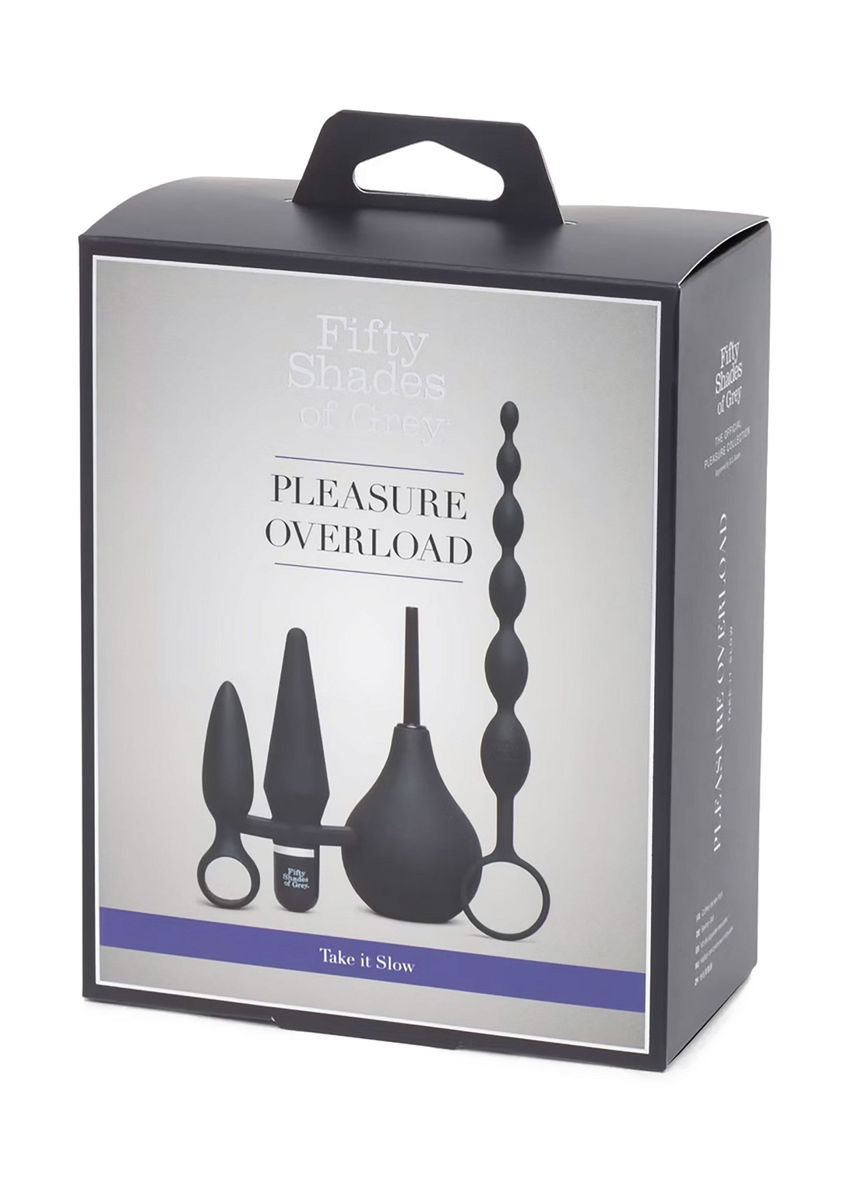 Fifty Shades of Grey Pleasure Overload Starter Anal Kit (4 piece kit) BLACK - 4