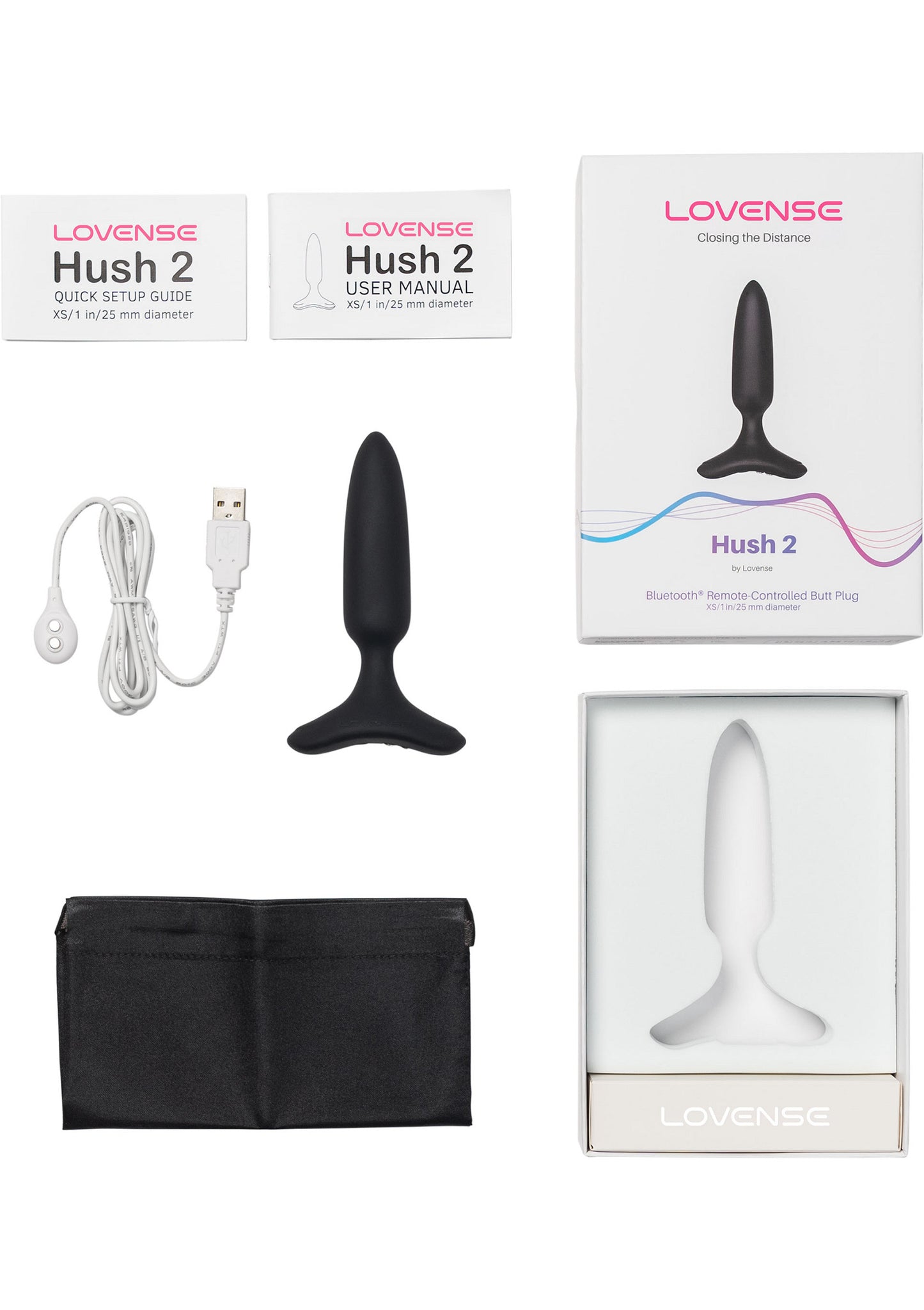 Lovense Hush 2 - 1 Inch BLACK - 0