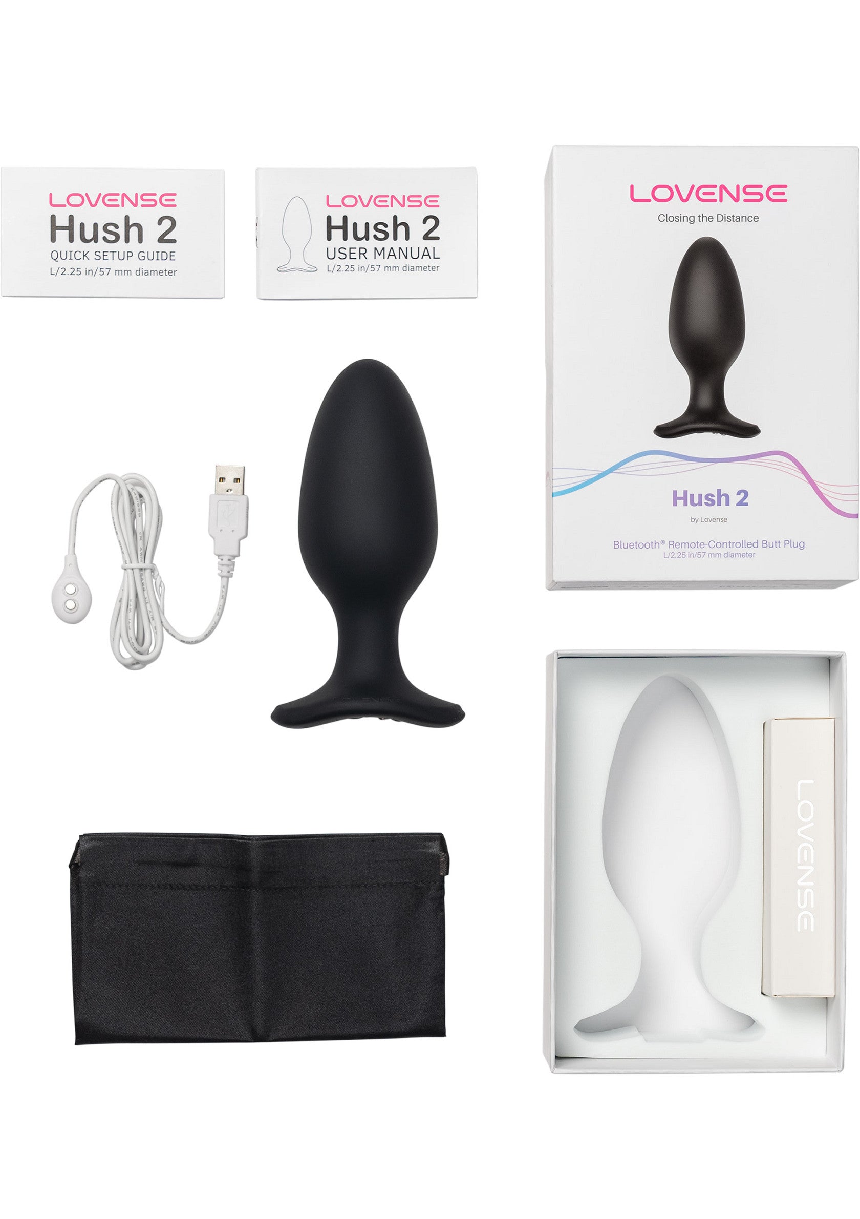 Lovense Hush 2 - 2.25 Inch BLACK - 0