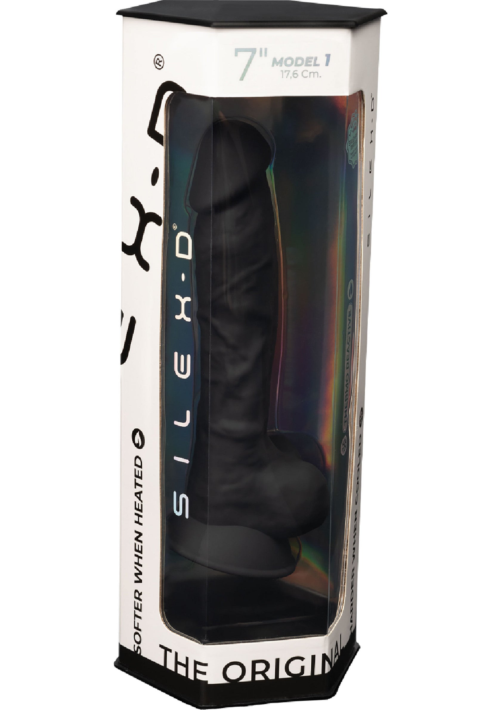 Silex-D Dildo Model 7 Inch BLACK - 2