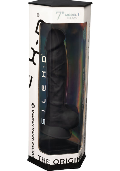 Silex-D Dildo Model 7 Inch BLACK - 2