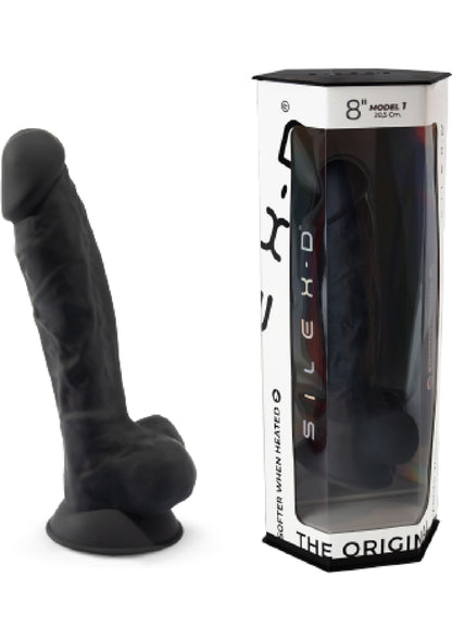 Silex-D Dildo Model 8 Inch BLACK - 7