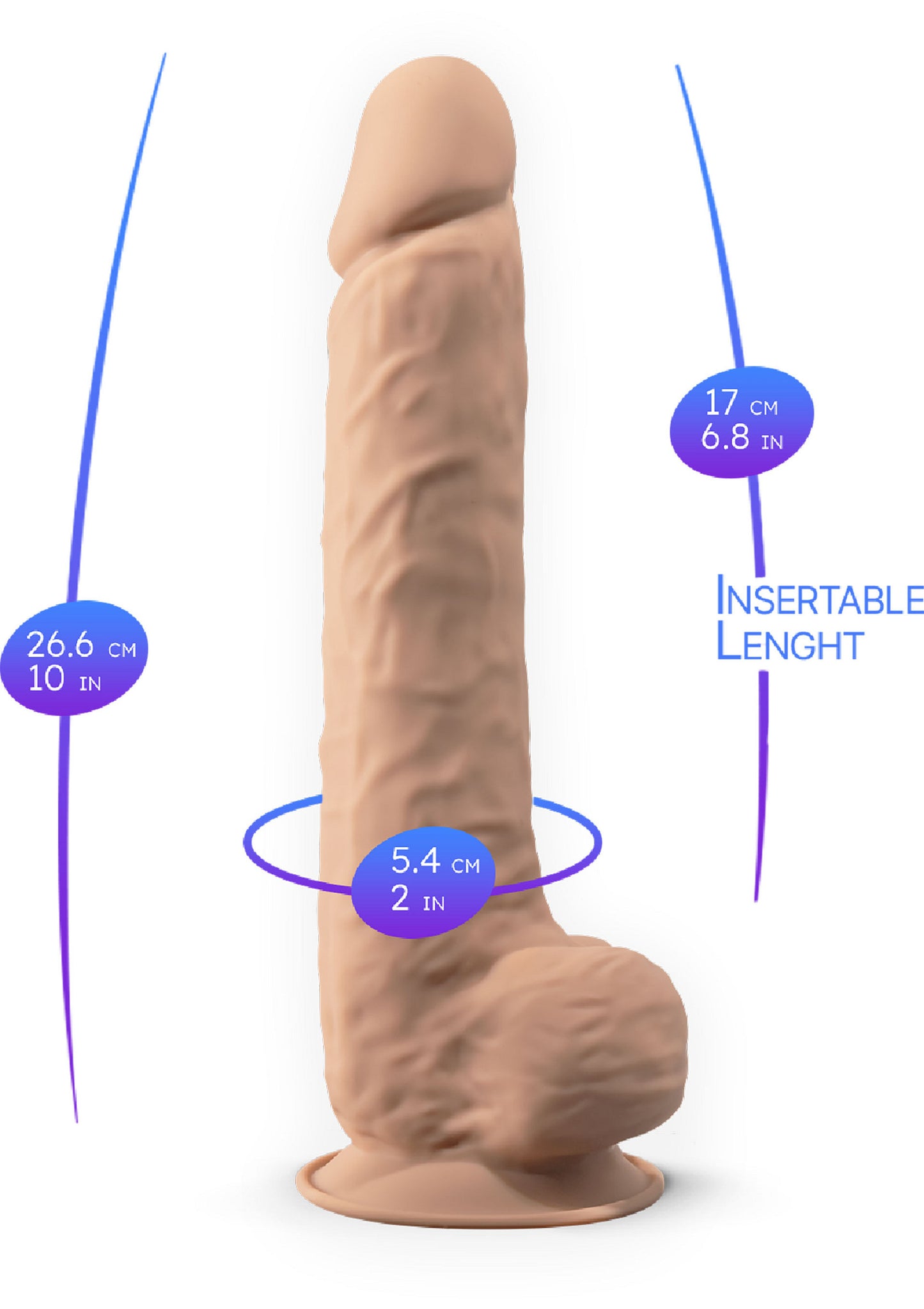 Silex-D Dildo Model 10 Inch SKIN - 6