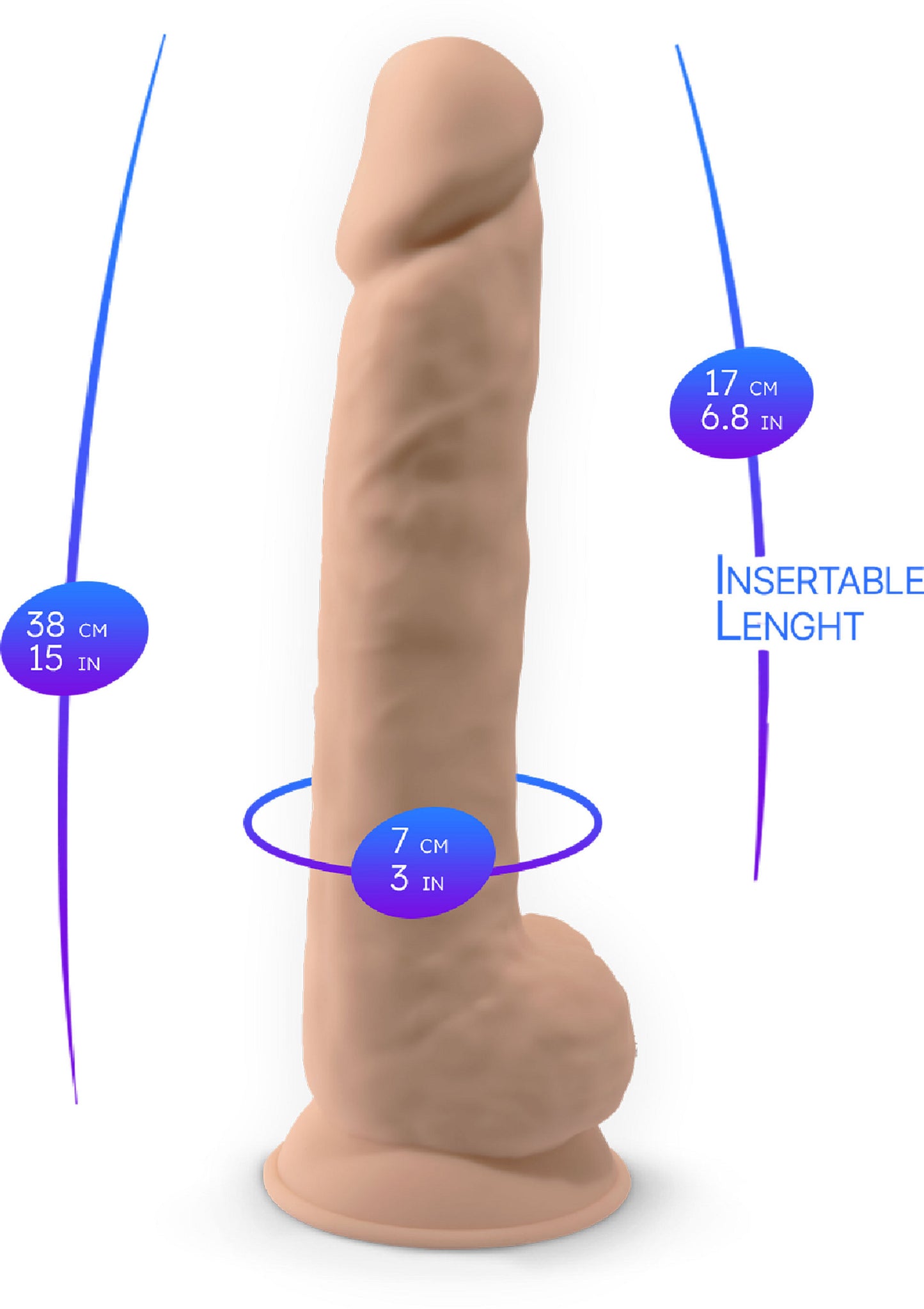 Silex-D Dildo Model 15 Inch SKIN - 5