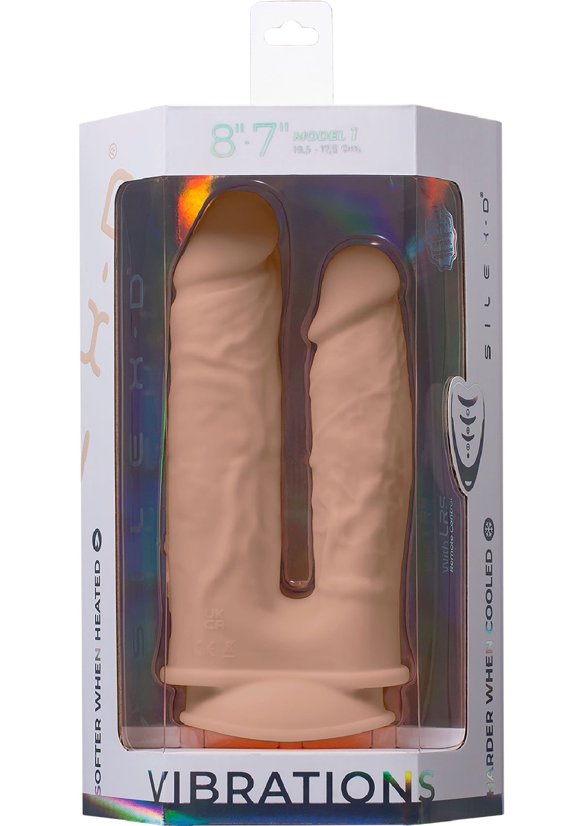 Duo Dildo Vibrating 7+8 inch SKIN - 2