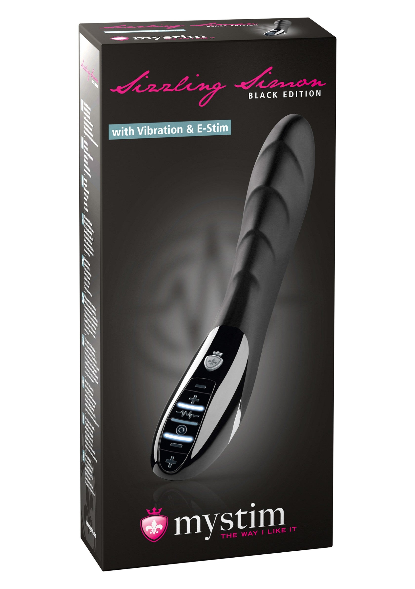 MyStim Sizzling Simon Estim Vibrator BLACK - 0