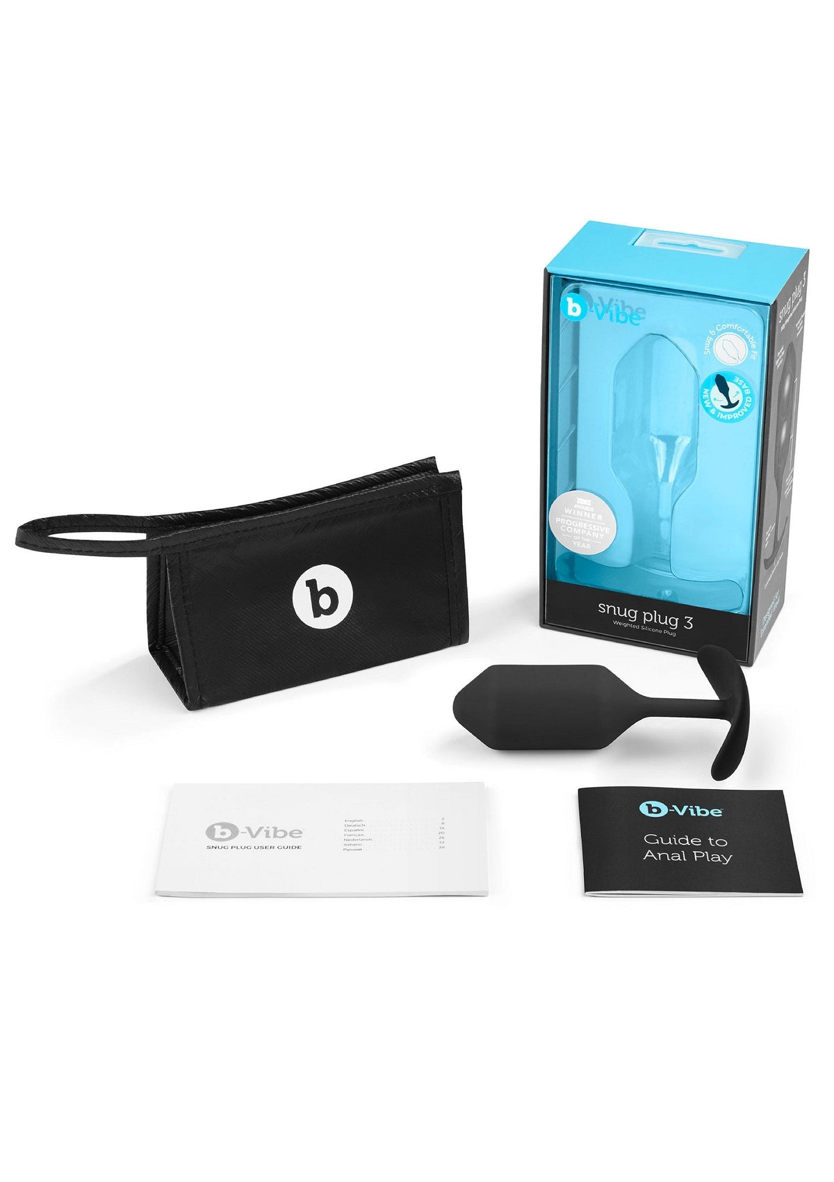 B-Vibe Snug Plug 3 BLACK - 5