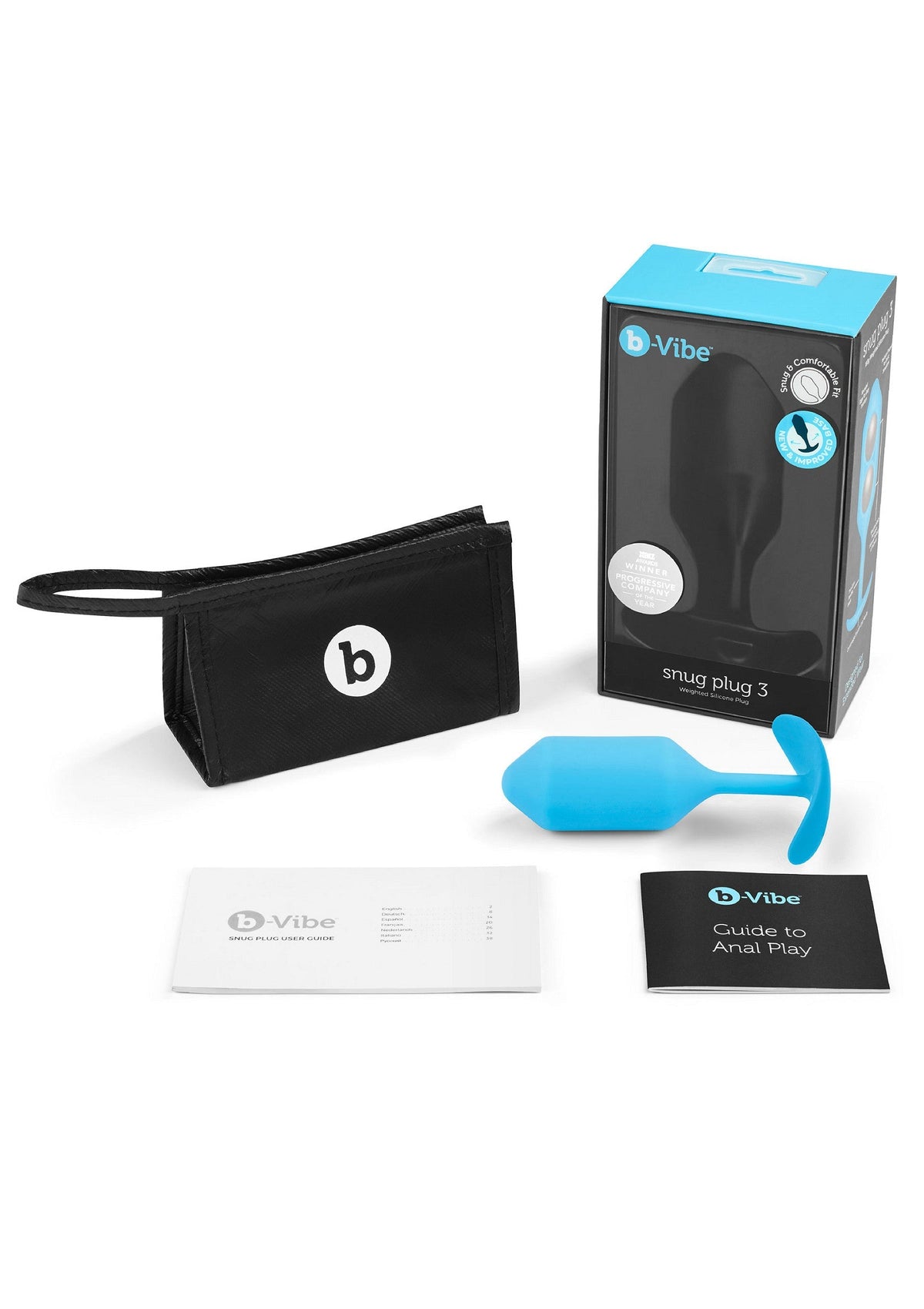 B-Vibe Snug Plug 3 BLUE - 1