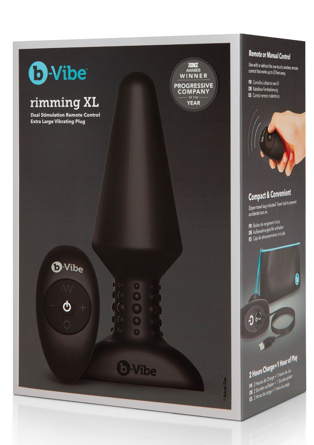 B-Vibe Rimming Plug XL BLACK - 2