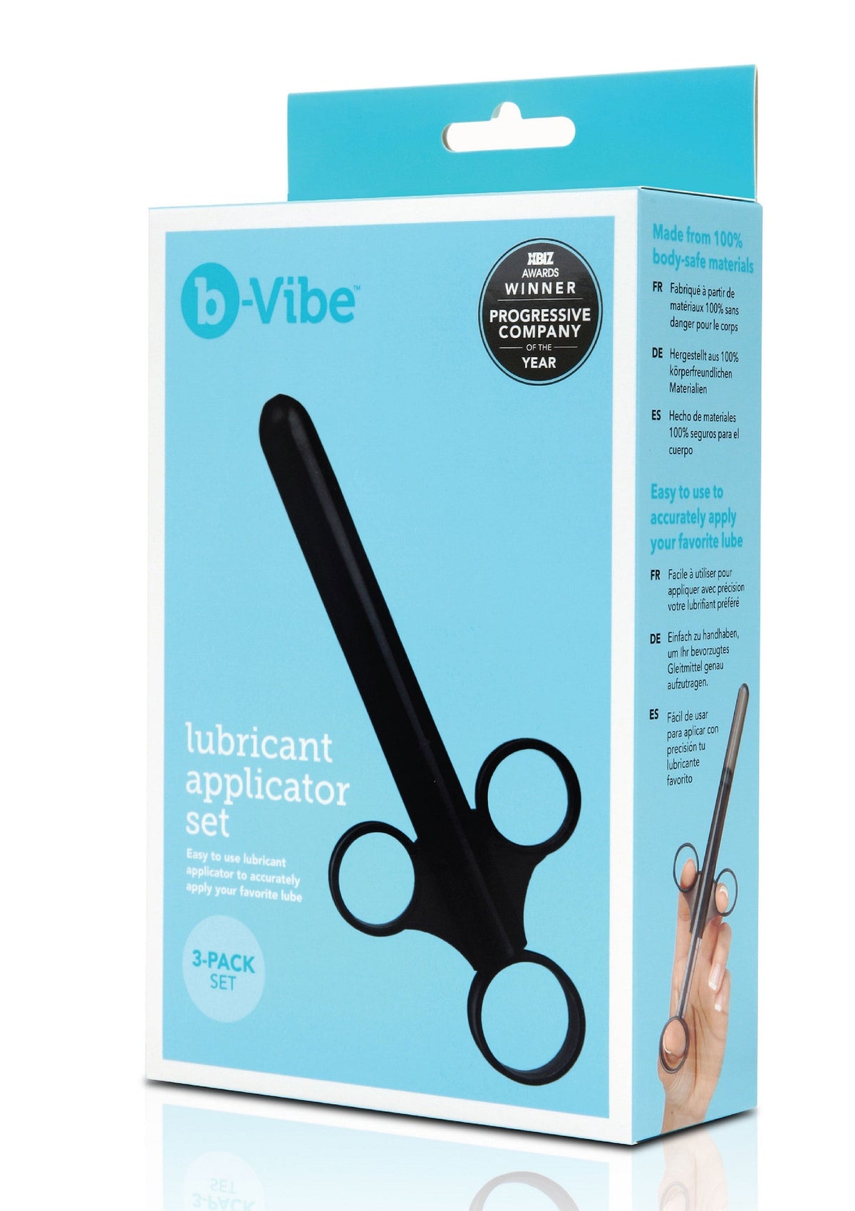 B-Vibe Lube Applicator 3pcs BLACK - 2