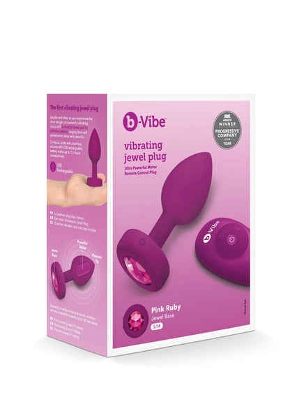 B-Vibe Vibrating Jewel Plug S/M FUCHSIA - 2