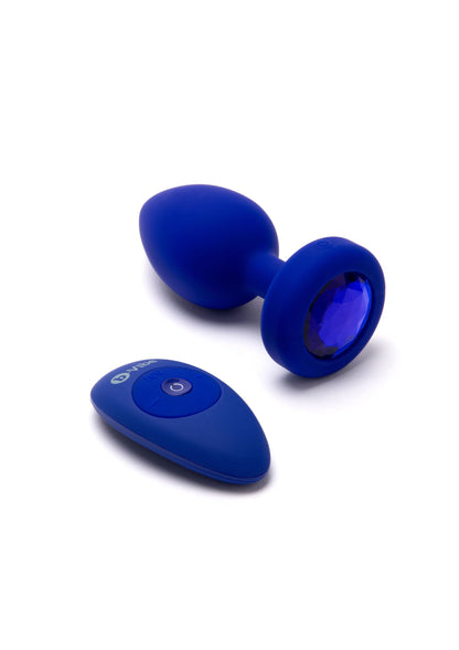 B-Vibe Vibrating Jewel Plug L/XL BLUE - 0